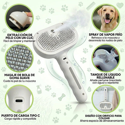 Cepillo masajeador con vapor